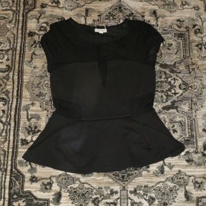 Black sheer blouse